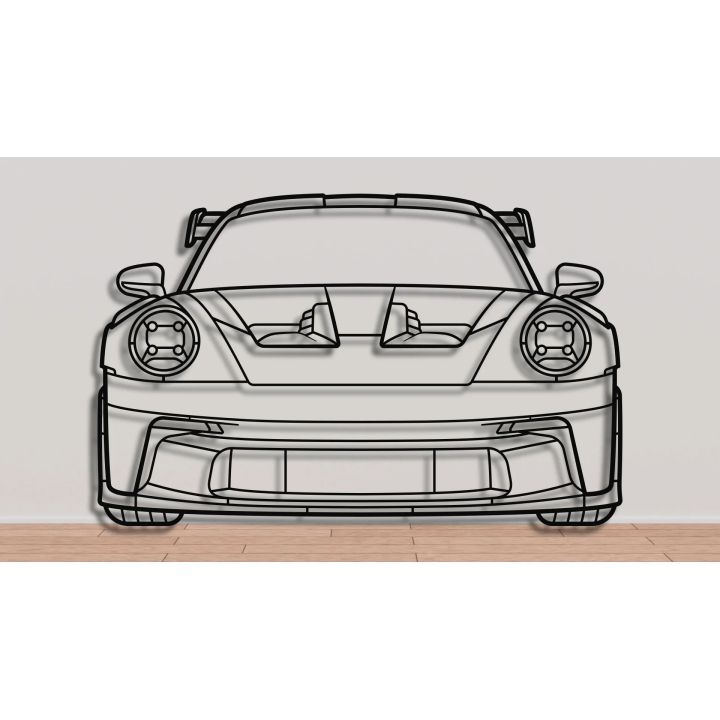 Porsche 911 992 GT3 RS front silhouette