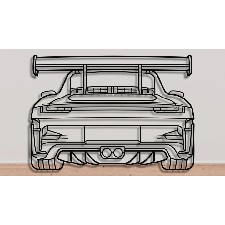 Porsche 911 992 GT3 RS back silhouette