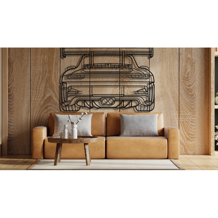 Porsche 911 992 GT3 RS back silhouette