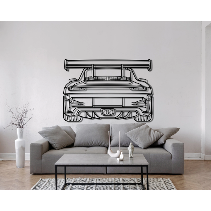 Porsche 911 992 GT3 RS back silhouette