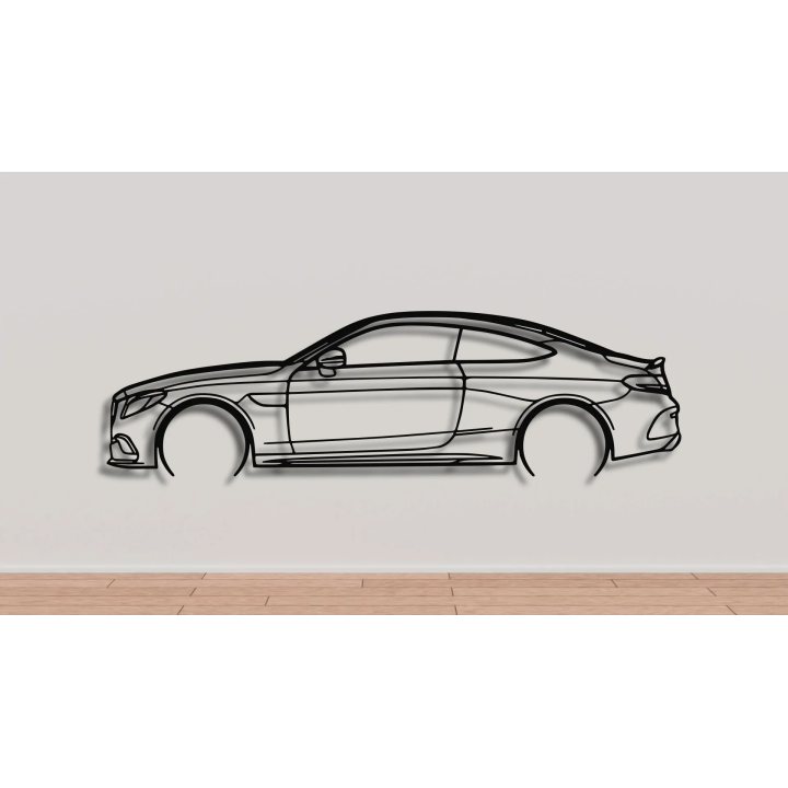 Mercedes C300 coupe full silhouette