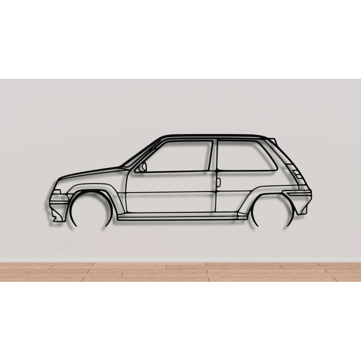 Renault 5 GT turbo full silhouette