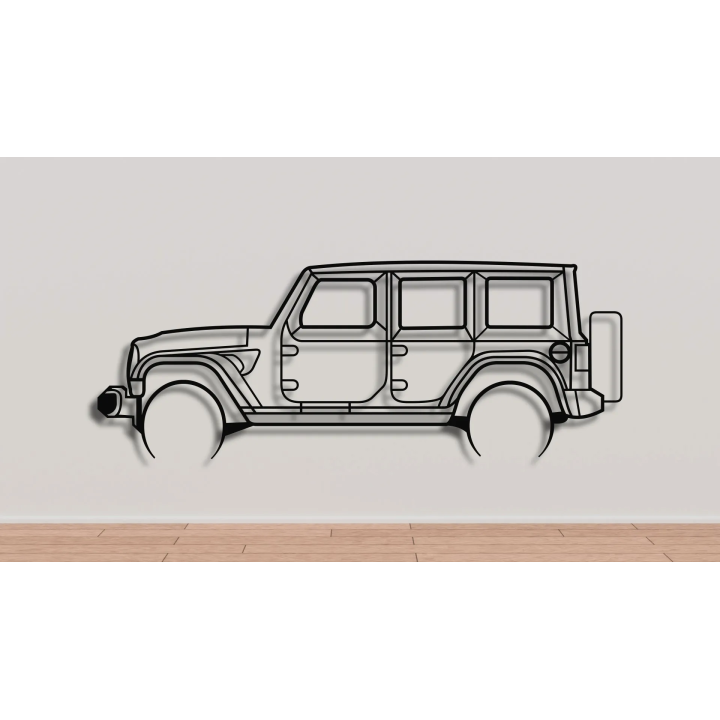 Jeep Wrangler 4 door full silhouette