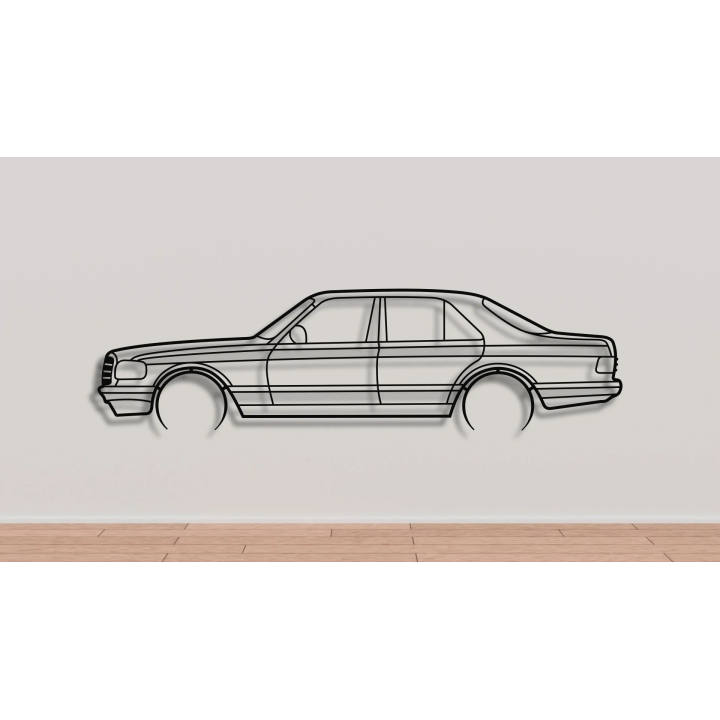 Mercedes W126 sedan full silhouette