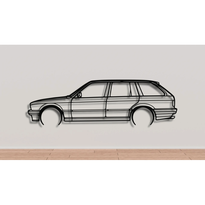 BMW E30 wagon full silhouette