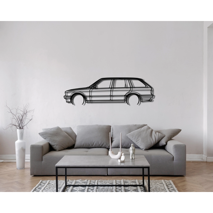 BMW E30 wagon full silhouette