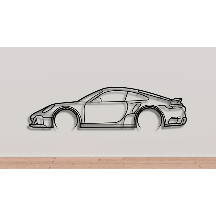 Porsche 911 992 turbo full silhouette