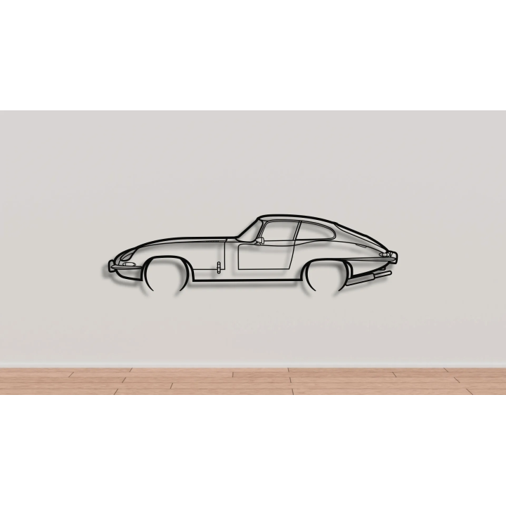 Jaguar E type full silhouette