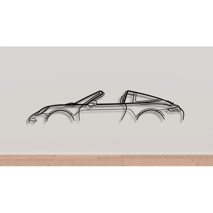 Porsche 911 991 targa simple silhouette