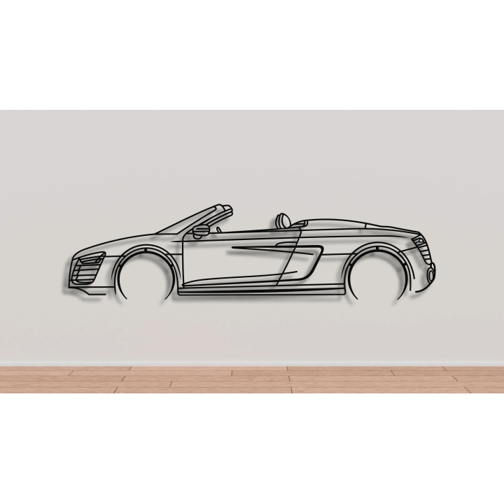 Audi R8 spider full silhouette