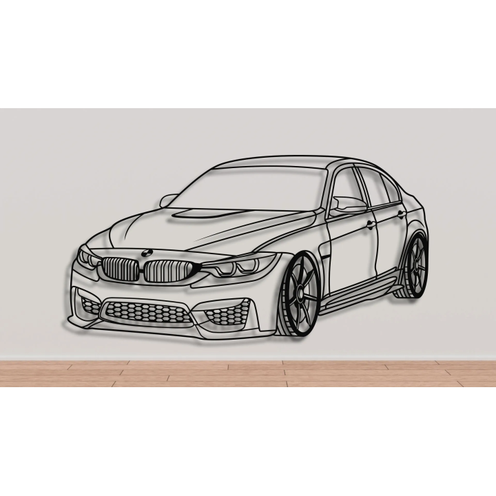 BMW M3 F80 angled silhouette