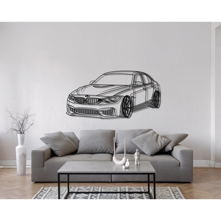 BMW M3 F80 angled silhouette