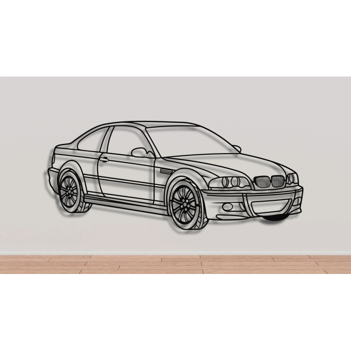 BMW M3 E46 angled silhouette