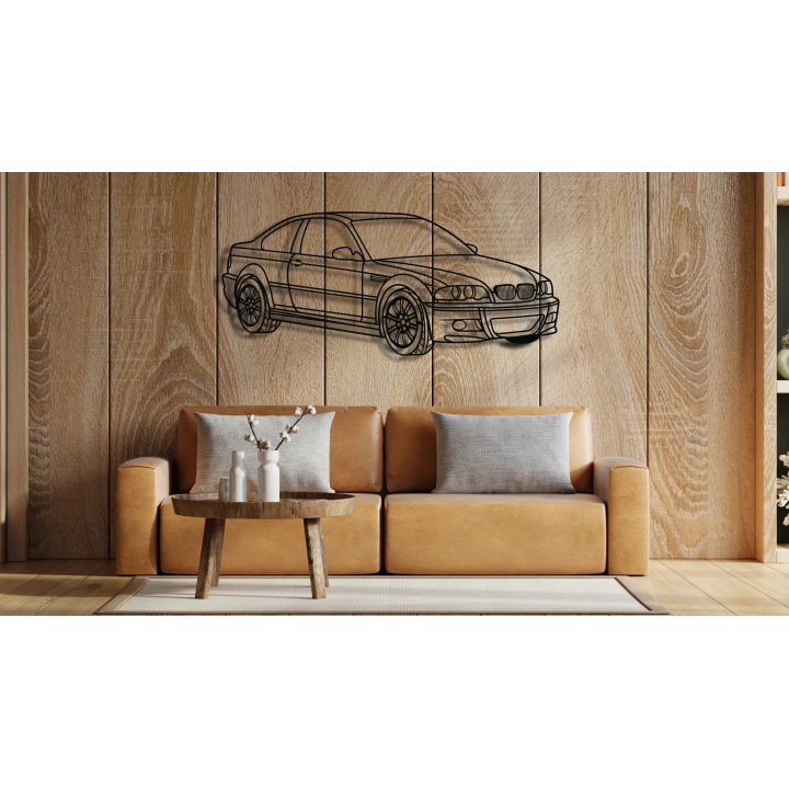 BMW M3 E46 angled silhouette