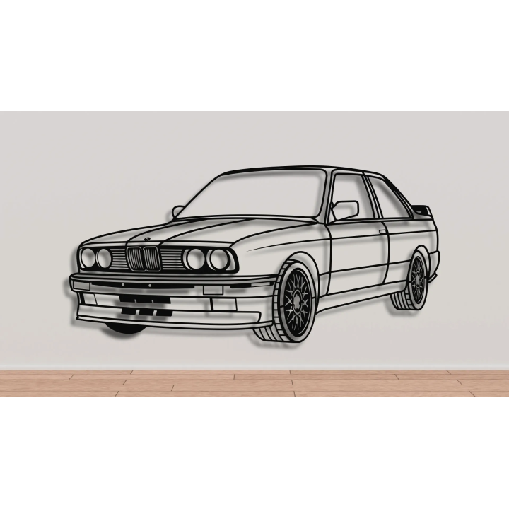 BMW M3 E30 angled silhouette
