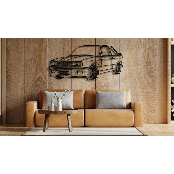 BMW M3 E30 angled silhouette