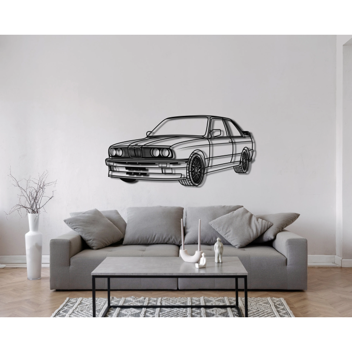 BMW M3 E30 angled silhouette