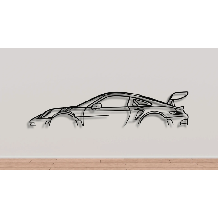 Porsche 911 992 GT3 RS simple silhouette
