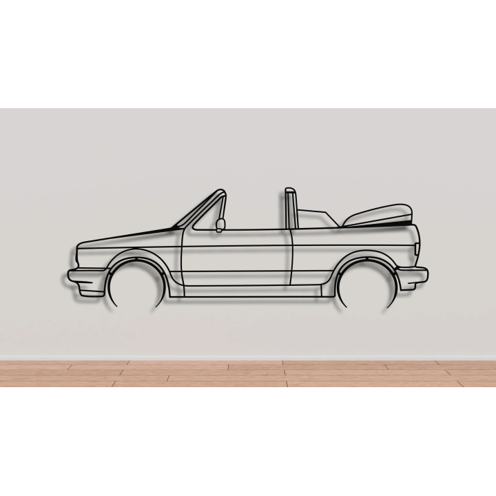 Volkswagen Golf Mk2 cabrio full silhouette