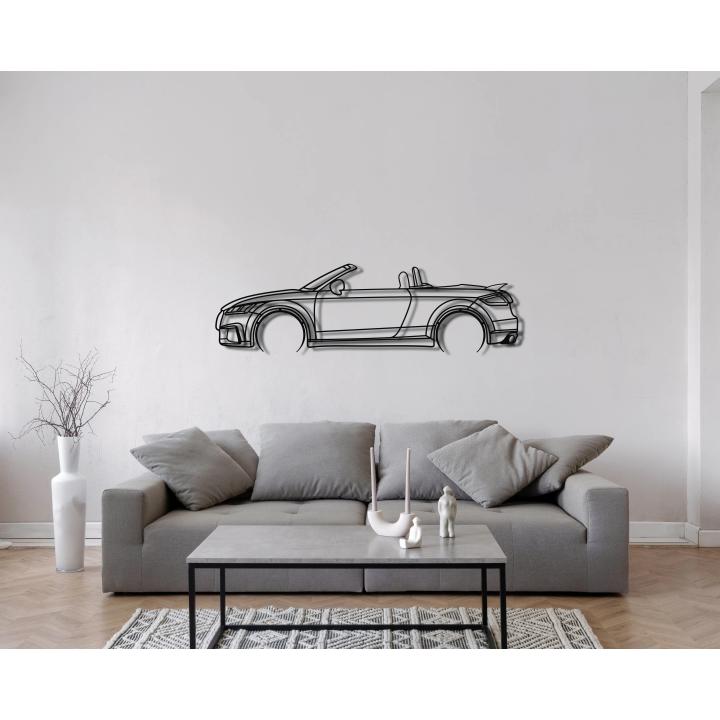 Audi TT RS 8S cabrio with spoiler full silhouette