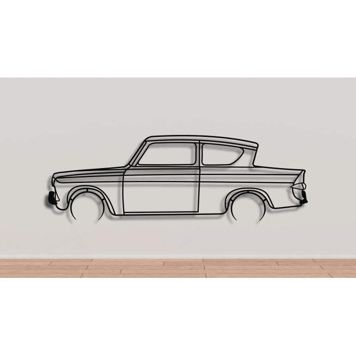 Ford Anglia full silhouette