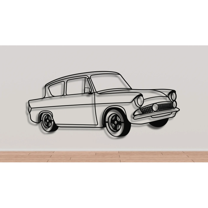 Ford Anglia angled silhouette