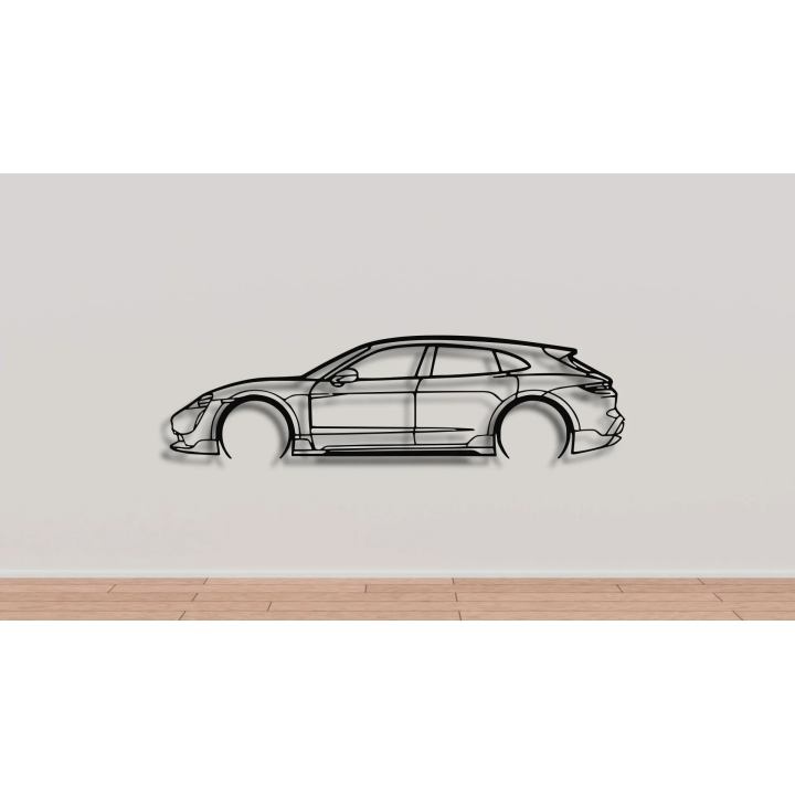 Porsche Taycan turbo silhouette