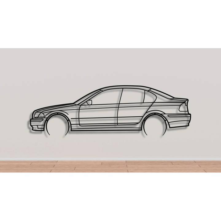 BMW E46 sedan full silhouette