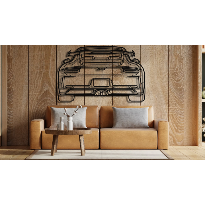 Porsche 911 991 GT3 rear silhouette