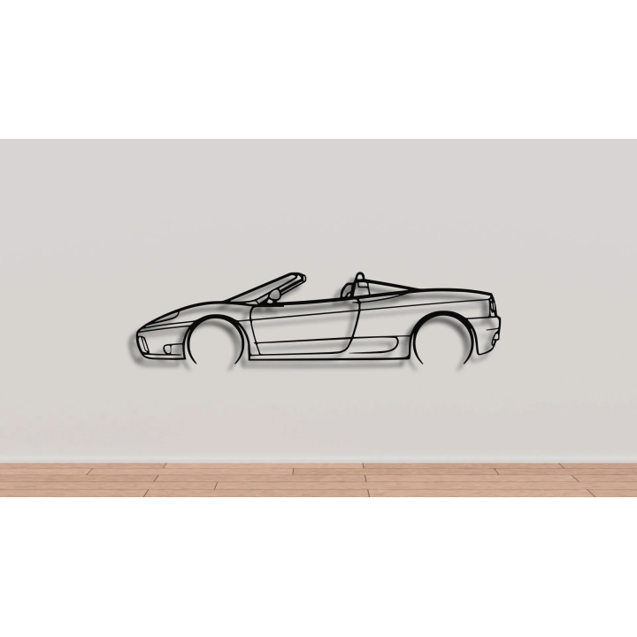 Ferrari 360 spider full silhouette