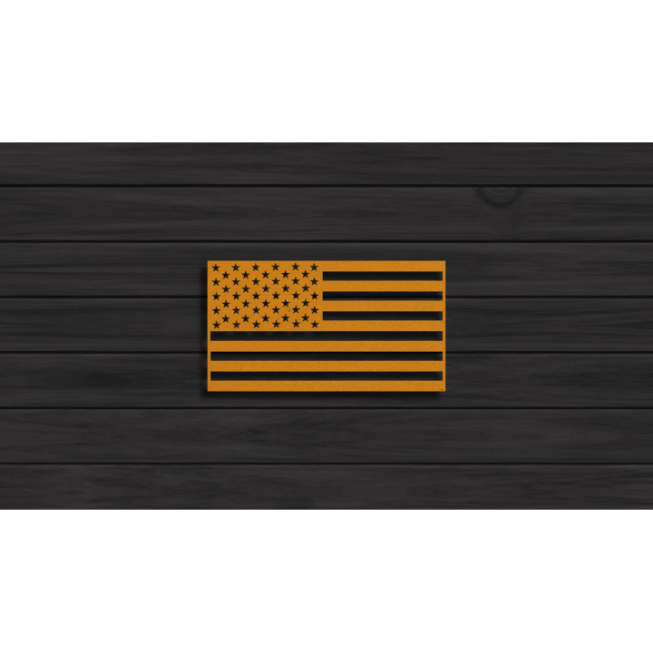 US Flag cortensteel sign