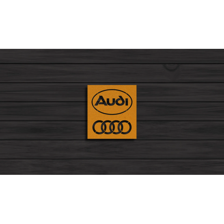 Audi square cortensteel sign