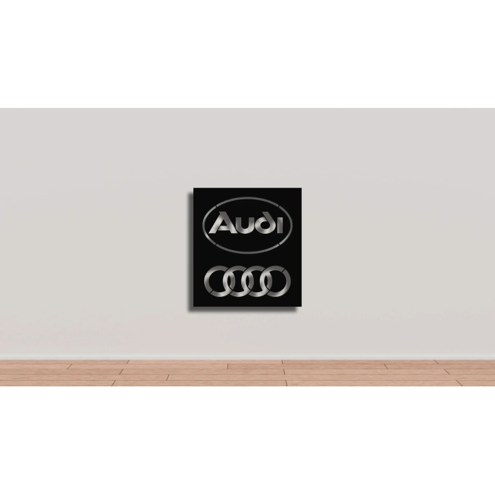 Audi square cortensteel sign