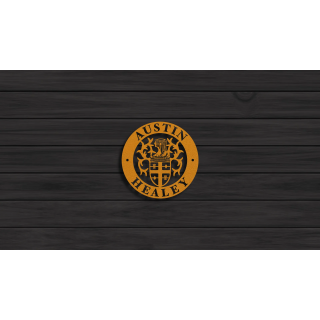 Austin Healey round cortensteel sign