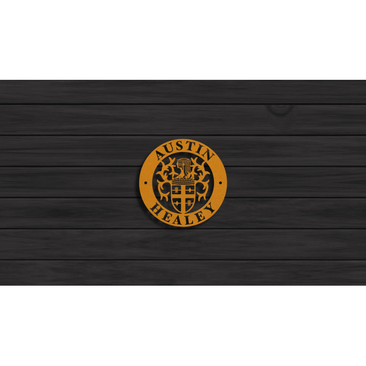 Austin Healey round cortensteel sign