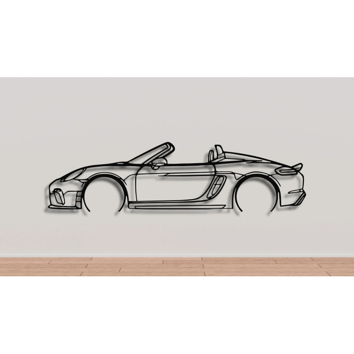 Porsche 718 Spyder full silhouette