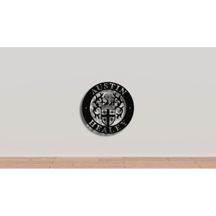Austin Healey round cortensteel sign