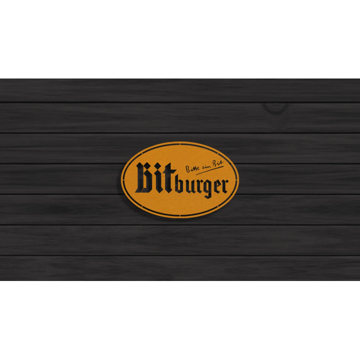 Bitburger cortensteel sign