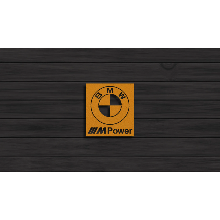 BMW M Power cortensteel sign