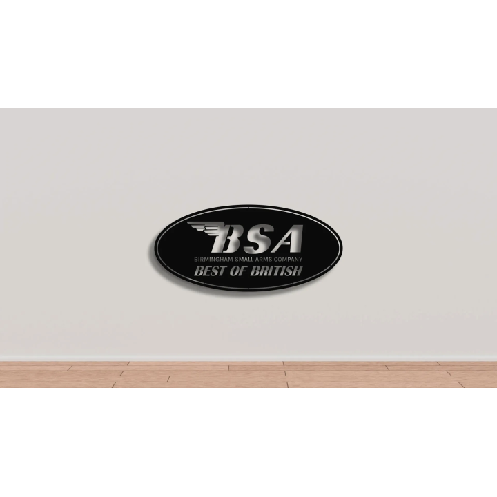 BSA oval cortensteel sign