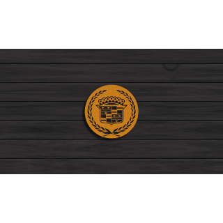 Cadillac round cortensteel sign