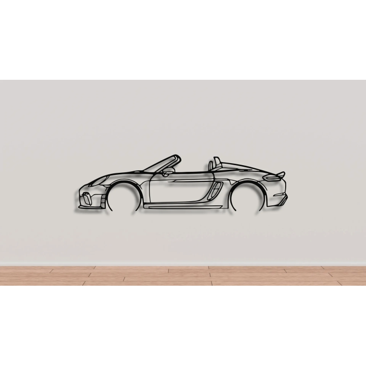 Porsche 718 Spyder full silhouette