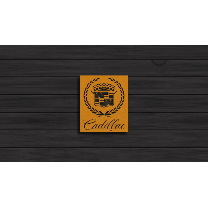 Cadillac rectangle cortensteel sign