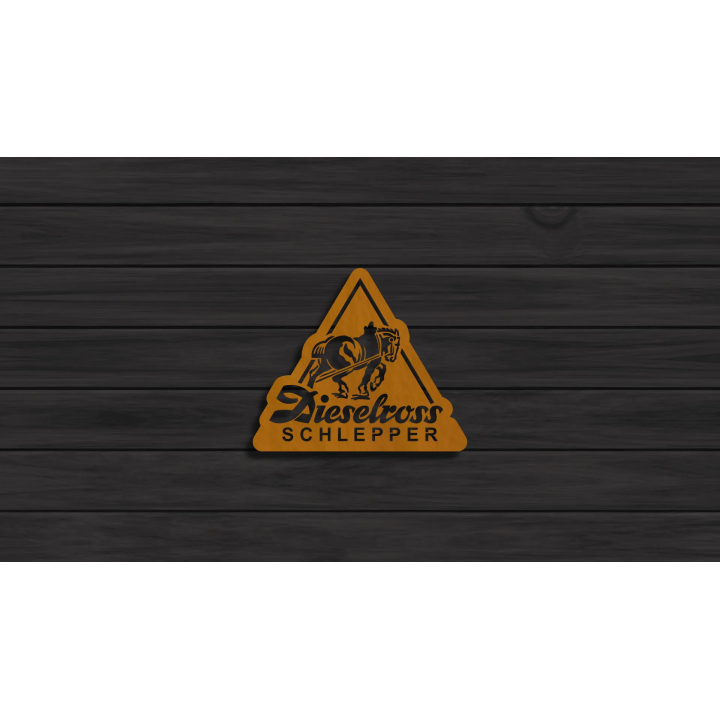 Dieselross Schlepper cortensteel sign