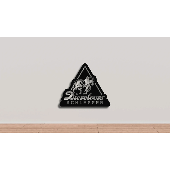 Dieselross Schlepper cortensteel sign