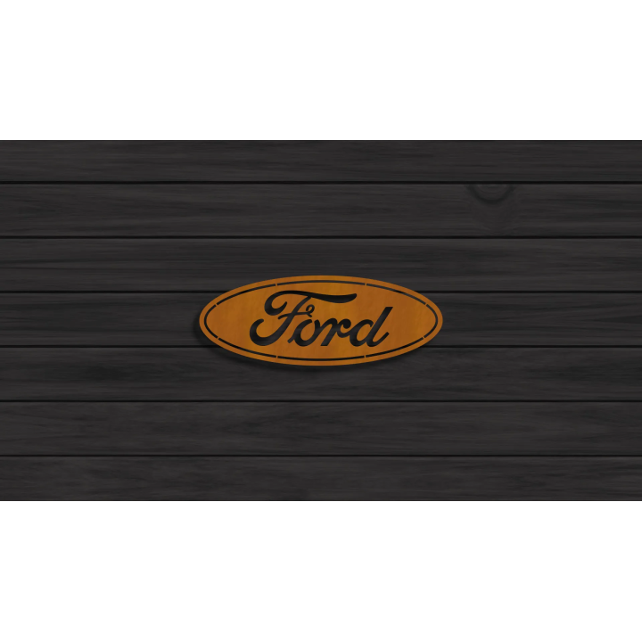 Ford oval cortensteel sign
