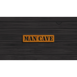 Man Cave cortensteel sign