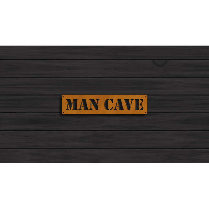 Man Cave cortensteel sign