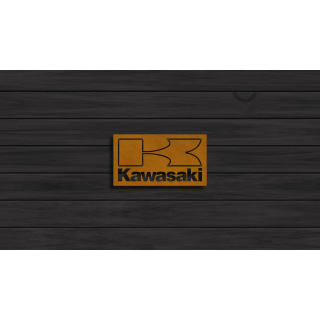 Kawasaki rectangular cortensteel sign