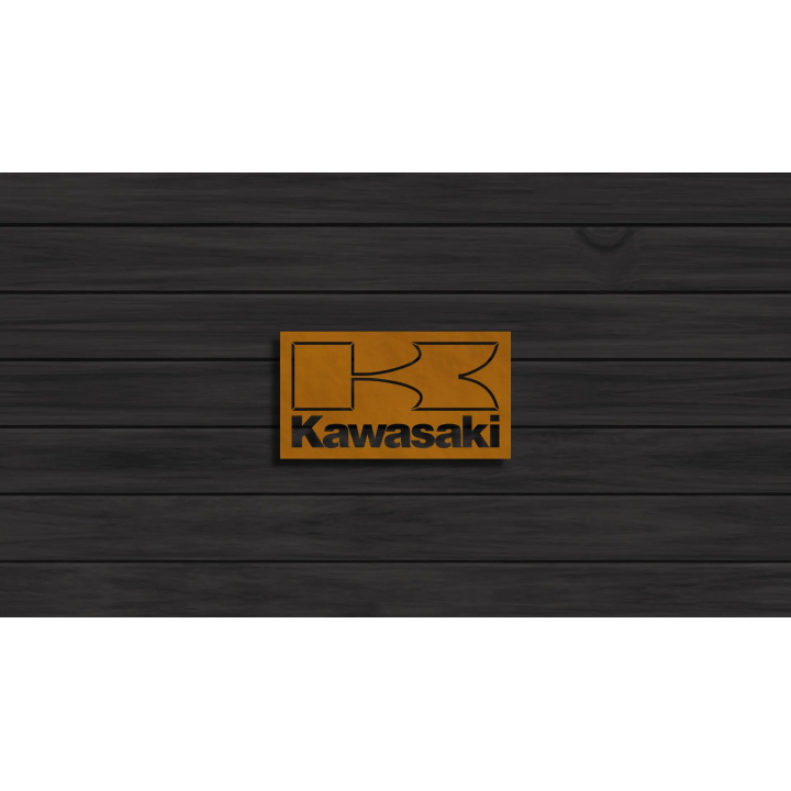 Kawasaki rectangular cortensteel sign